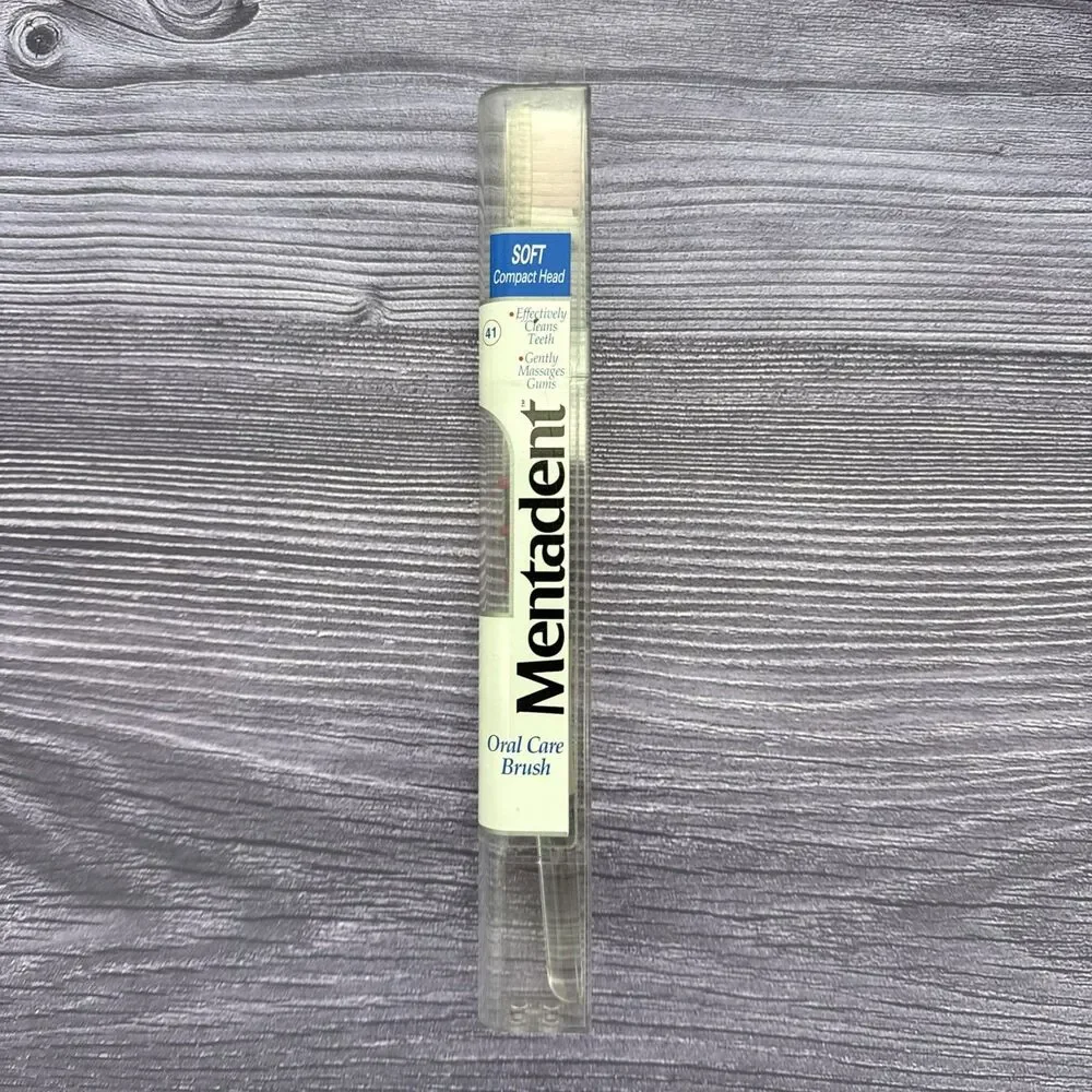 Mentadent 41 ProCare Toothbrush Soft Compact Head Flared Side Bristles Pink Red
